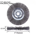 1+1 CADOU Disc perie de sarma circulara, dimensiune 6", 15mm