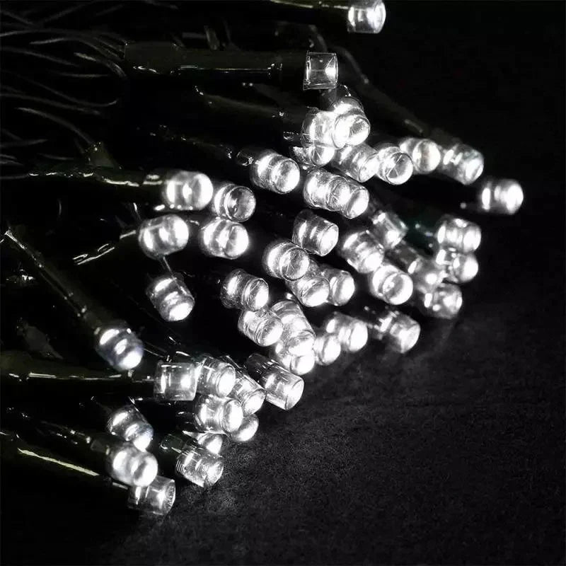 Instalatie cu incarcare solara, 500 LED, 50 metri, 12-14 ore de functionare