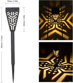 Set 6 lampi solare decorative pentru gradina alb cald model triunghi