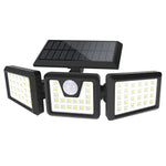 Lampa solara cu 3 panouri rotative, detectie miscare, acumulator incorporat