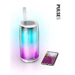 Boxa portabila cu lumini colorate, Bluetooth, PLUSE5, Alb