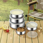 Pachet 1+1 CADOU Set de 5 recipiente alimentare din oțel inoxidabil cu capac