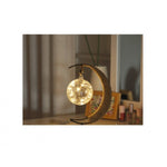 Decoratiune luminoasa luna cu glob