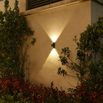 Set 4 x Lampa Solara 4 LED Lumina Bidirectionala, Alb cald