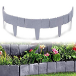 Set 10 x Bordura din plastic cu aspect de piatra