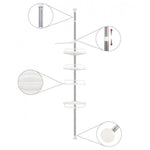 Etajera telescopica pentru baie, 4 rafturi, 100-260 cm