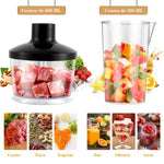 Set blender de mâna 4 in 1, 1500W cu 2 viteze și funcție turbo