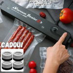 Aparat de sigilat si vidat Vacuum Sealer S, 90W, 5 pungi incluse + Set 4 suporti anti-zgomot și anti vibratii pentru mașina de spălat