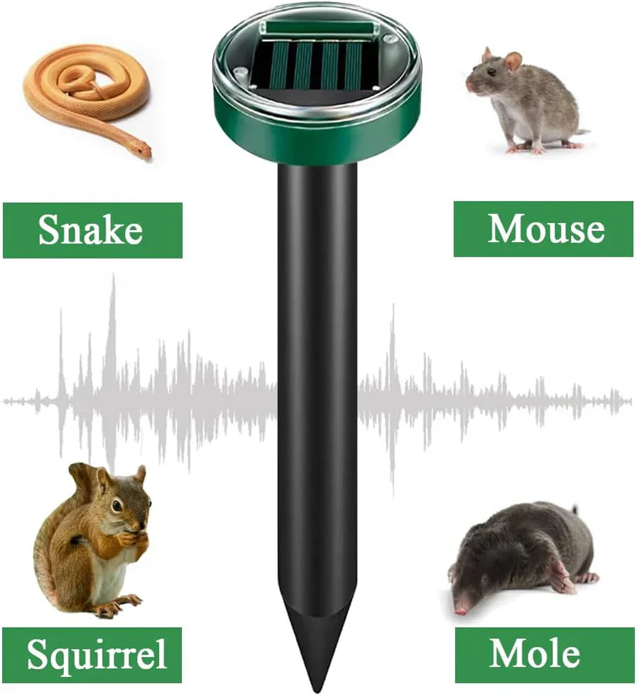 1+1 CADOU Aparat Cu Incarcare Solara Anti Daunatori, Pentru Cartite, Gradina, Cu Tarus, Verde