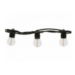 Ghirlanda Luminoasa 5M cu 10 Becuri LED, E27, 1W, Interconectabile,Cablu cu Pendul Negru, Lumina Calda,de Exterior
