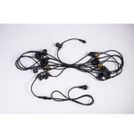 Ghirlanda Luminoasa 5M cu 10 Becuri LED, E27, 1W, Interconectabile,Cablu cu Pendul Negru, Lumina Calda,de Exterior