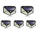 Set 5 lampi solare Jortan, 8 celule, 160 LED-uri COB, Telecomanda + 5 Lampi solare cu 100 LED, senzor de miscare CADOU