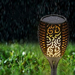 Set 8 x Lampa solara tip torta cu efect flacara, 51 cm