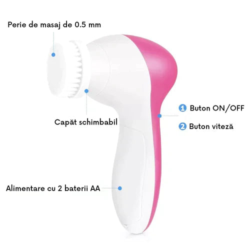 Aparat TRENDO perie de masaj premium, curățare și îngrijire facială 5-in-1