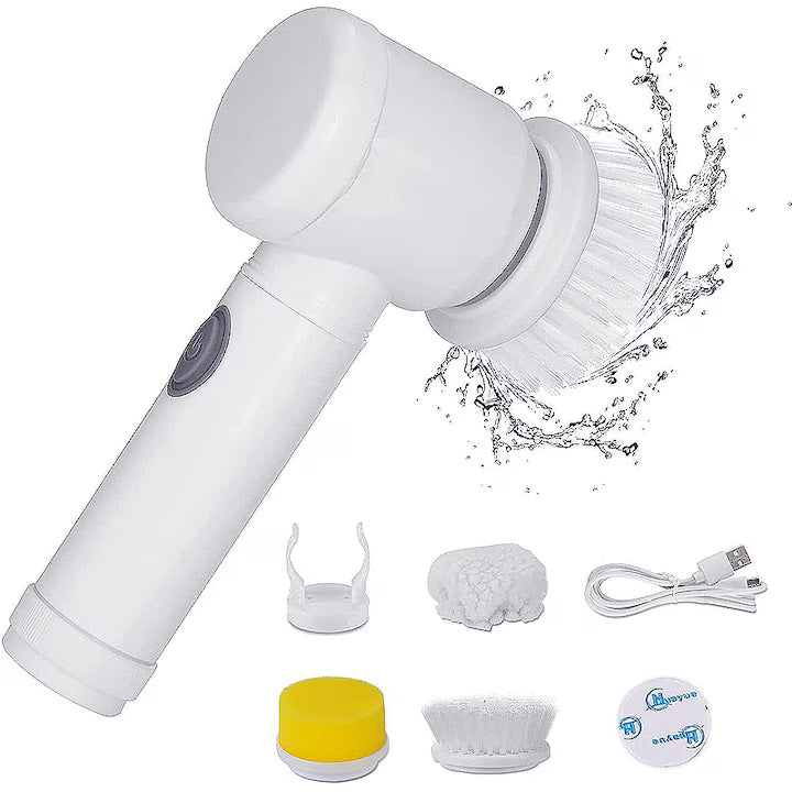 1+1 CADOU Perie electrica cu 3 capete rotative si cablu USB pentru curatare universala