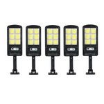 Set 5 X Proiector solar 6 celule, 30W, cu senzor de miscare, sistem prindere inclus