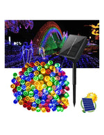 Instalatie cu incarcare solara, 500 LED, 50 metri, 12-14 ore de functionare