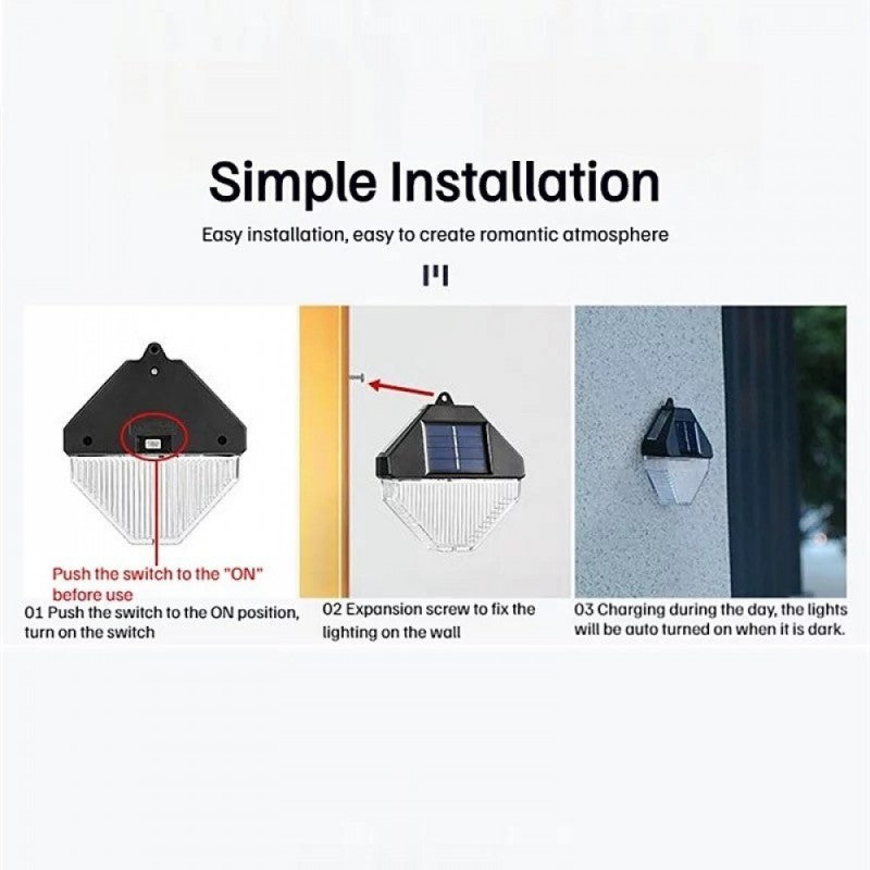 Lampa Solara Exterior LED Dimensiuni 11x10 cm