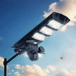 Lampa Solara cu Camera Supraveghere 450W, IP65, Detectie Miscare, Panou Solar Integrat, Monitorizare 24/7, Control Telefon, Rotatie 360°