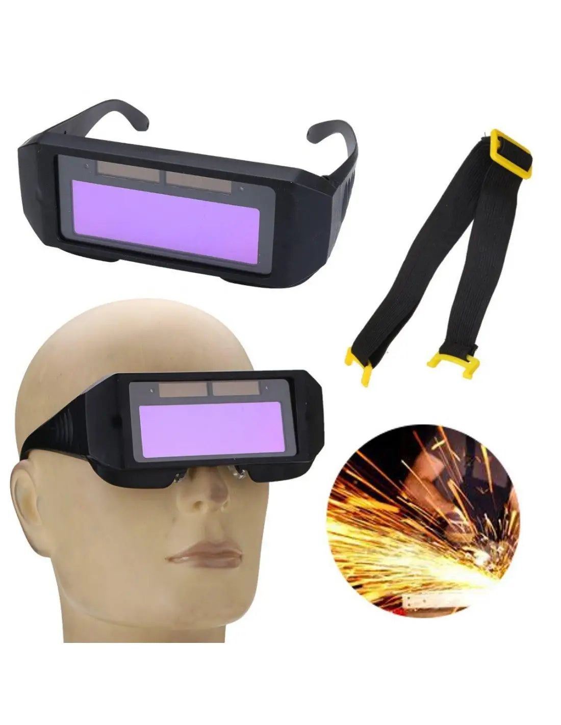 Pachet pentru sudura: Masca Sudura Automata cu Cristale care intuneca + Ochelari protectie sudura cu display LCD cristale lichide auto-intunecare + Manusi de protectie CADOU