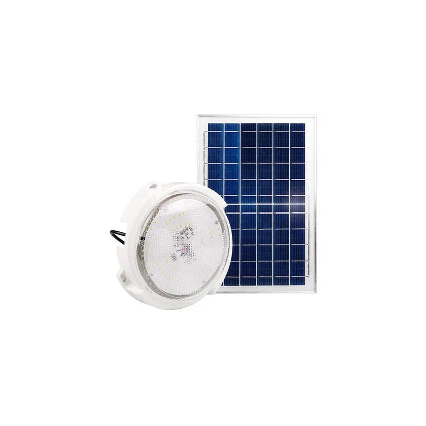 Plafoniera solara 60W Jortan, 74 LED, cu senzor de amurg incorporat si telecomanda + Lampa solara cu 100 LED CADOU