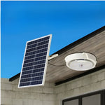 Plafoniera solara 100W Jortan, 108 LED, cu senzor de amurg incorporat si telecomanda + Lampa solara cu 100 LED CADOU
