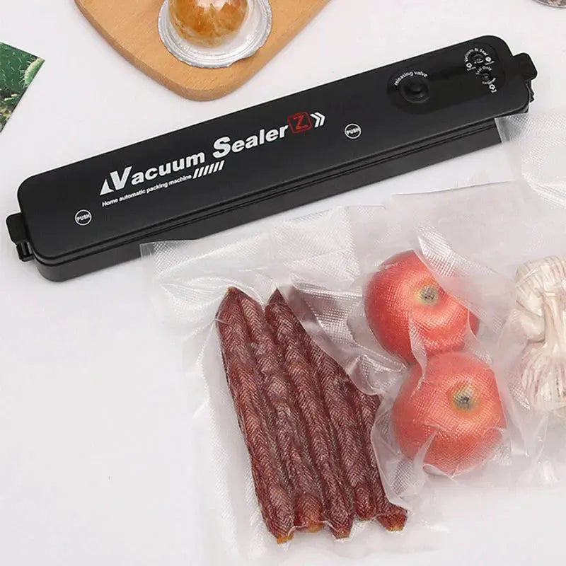 Aparat de sigilat si vidat Vacuum Sealer S, 90W, 5 pungi incluse + Set 4 suporti anti-zgomot și anti vibratii pentru mașina de spălat
