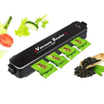 Aparat de sigilat si vidat Vacuum Sealer S, 90W, 5 pungi incluse + Set 4 suporti anti-zgomot și anti vibratii pentru mașina de spălat