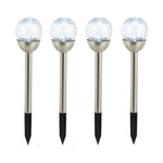 Set 4 lampi solare, I 36 cm, efect sticla crapata