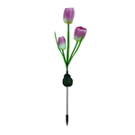 1+1 CADOU Lampa solara LED cu flori, 75x5x5cm, IP65, pentru decorare gradina, mov