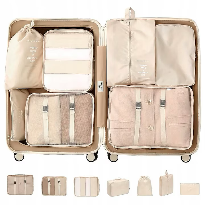 1+1 CADOU Set 7 genti de organizare pentru Calatorie, Waterproof