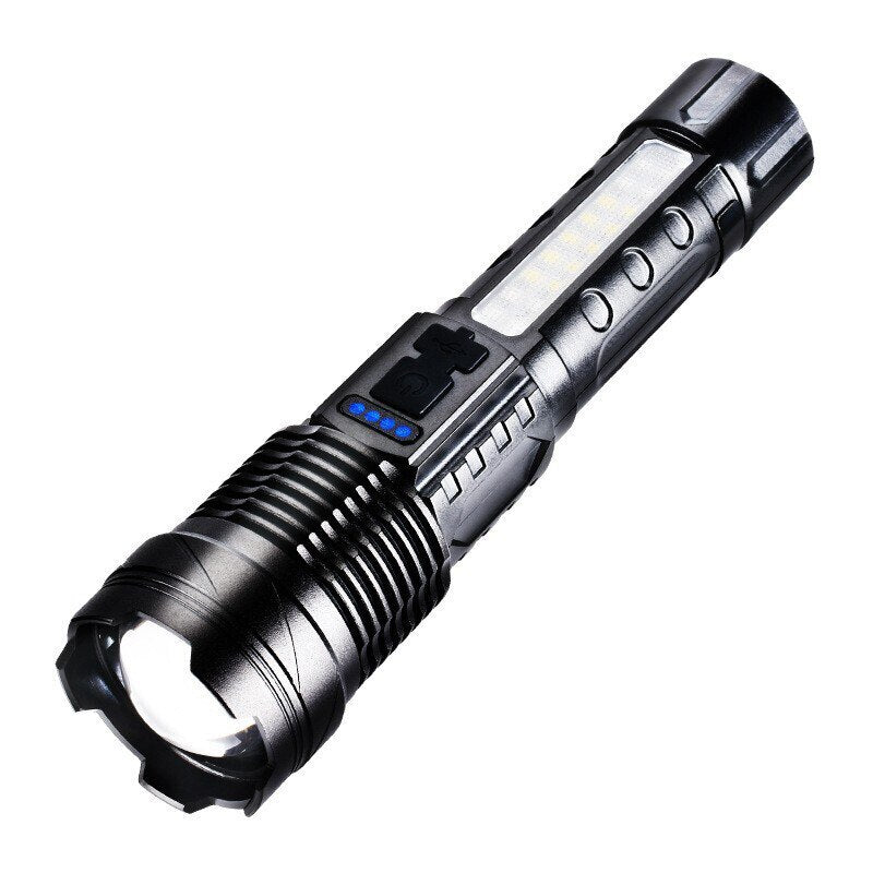 Lanterna calatorii, PVC, Incarcare USB, KH-W519, 800 lumeni, Argintiu