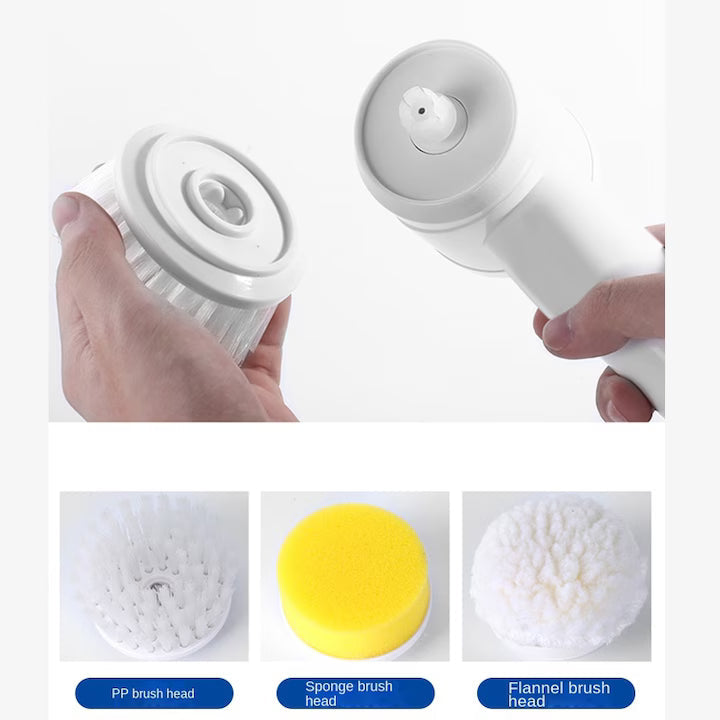 1+1 CADOU Perie electrica cu 3 capete rotative si cablu USB pentru curatare universala