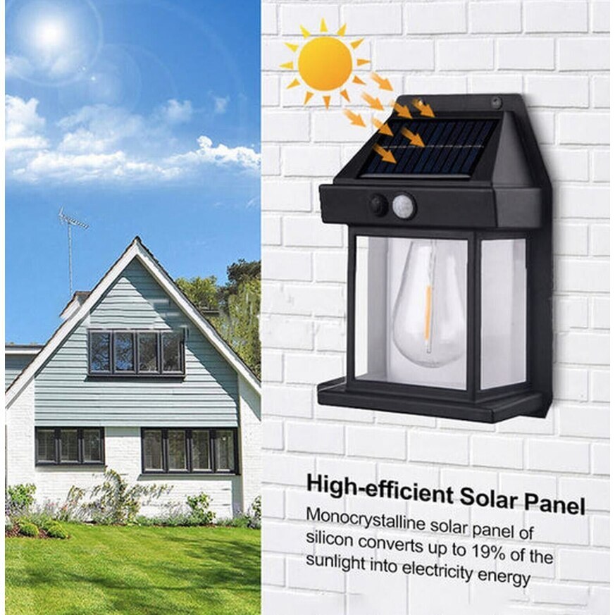 Lampi Solare de Perete LED cu Senzor de Miscare Fara Fir