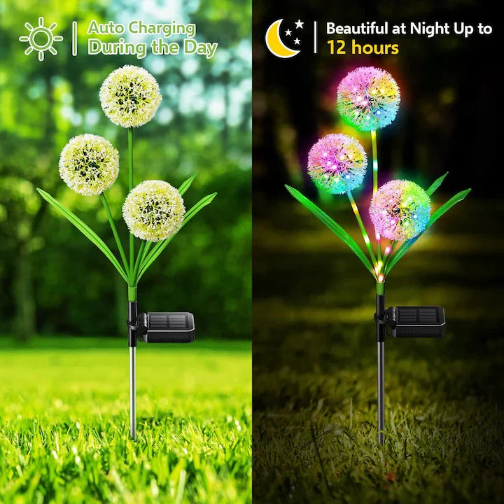 1+1 CADOU Lampa solara decorativa, 36 LED, multicolor, IP65, pentru gradina, alee, curte