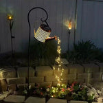 Lampa solara decorativa tip stropitoare – LED cu efect cascada, pentru gradina si terasa din ABS si metal