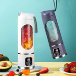 Storcator de fructe portabil, 450ml, 18000 rpm, design cu maner din silicon