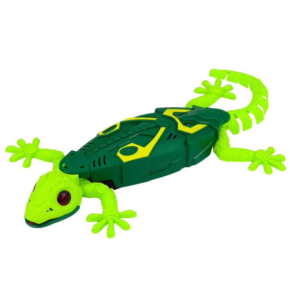 Gekon RC cu telecomandă, urcă pe pereți și se rotește la 360°, verde