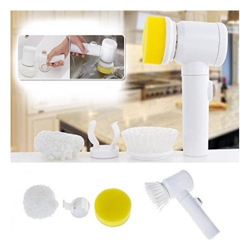 1+1 CADOU Perie electrica cu 3 capete rotative si cablu USB pentru curatare universala
