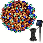 Instalatie cu incarcare solara, 500 LED, 50 metri, Multicolor, 12-14 ore de functionare + Instalatie solara 100 LED, 10 metri CADOU