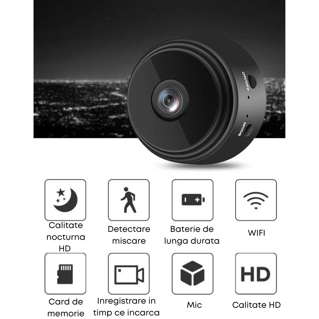 Set 2 x Camera video Wi-Fi 1080p HD, NightVision, Senzor de miscare