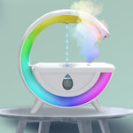 Umidificator Aromaterapie Anti-Gravitație Alb, Lumina RGB