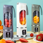 Storcator de fructe portabil, 450ml, 18000 rpm, design cu maner din silicon