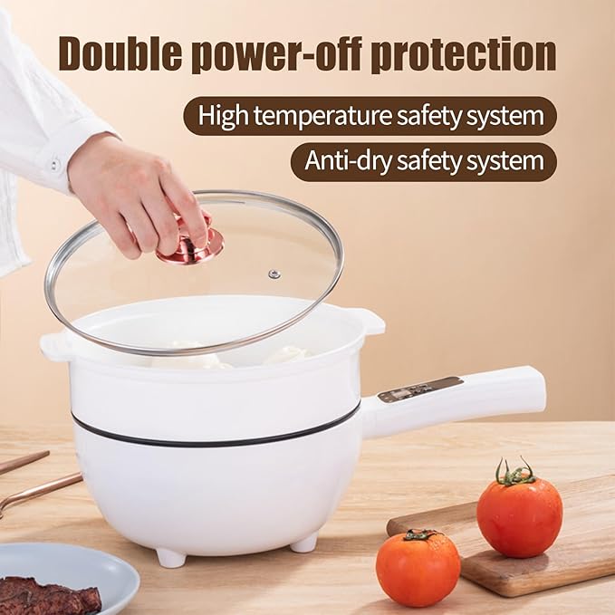 Tigaie electrica 26cm, inteligenta, multifunctionala 3L + Dispenser detergent vase cu suport pentru burete CADOU