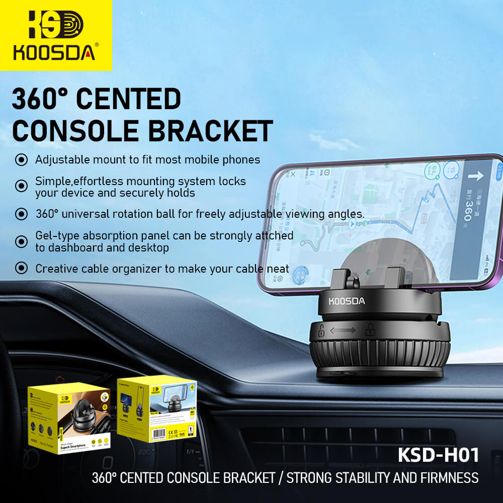 1+1 CADOU Suport auto pentru telefon, antiderapant si ultra stabil, cu pad din silicon