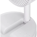 Ventilator portabil de masa cu incarcare prin USB cu 3 Trepte de viteza Alb