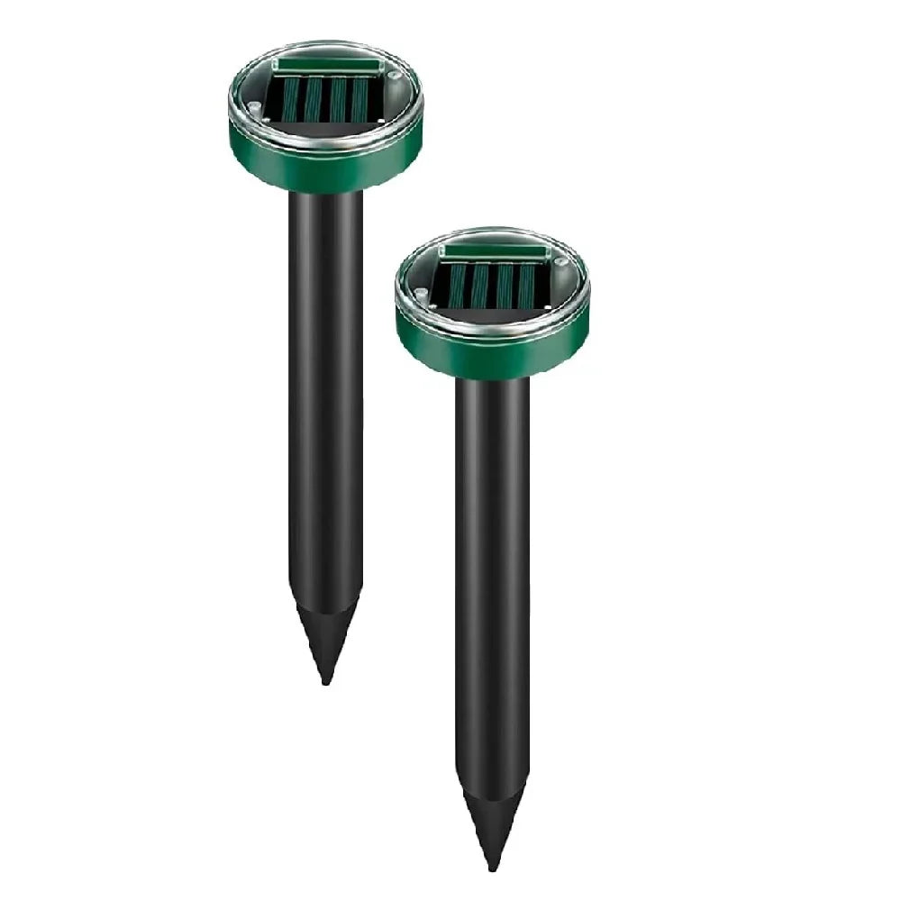 Set 4 x Aparat Cu Incarcare Solara Anti Daunatori, Pentru Cartite, Gradina, Cu Tarus, Verde