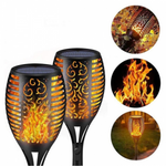 Set 8 x Lampa solara tip torta cu efect flacara, 51 cm