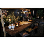 Ghirlanda Luminoasa 5M cu 10 Becuri LED, E27, 1W, Interconectabile,Cablu cu Pendul Negru, Lumina Calda,de Exterior