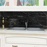 Folie adeziva imitatie marmura neagra, 60 x 300 cm, set 3 bucati